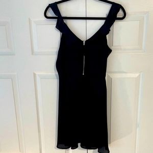 EXPRESS Black Sweetheart Sleeveless Ruffle Strap Party Dress Size S